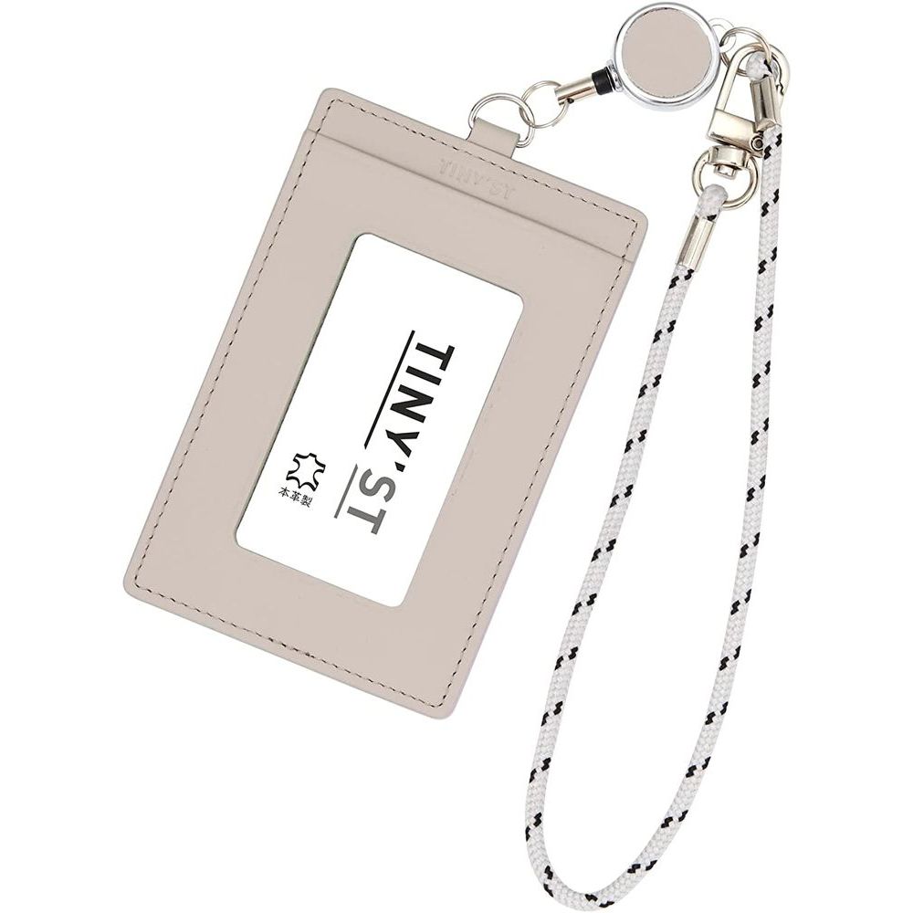 （まとめ買い）タイニスト リール付パスケース ベージュ NP1075J [x3]