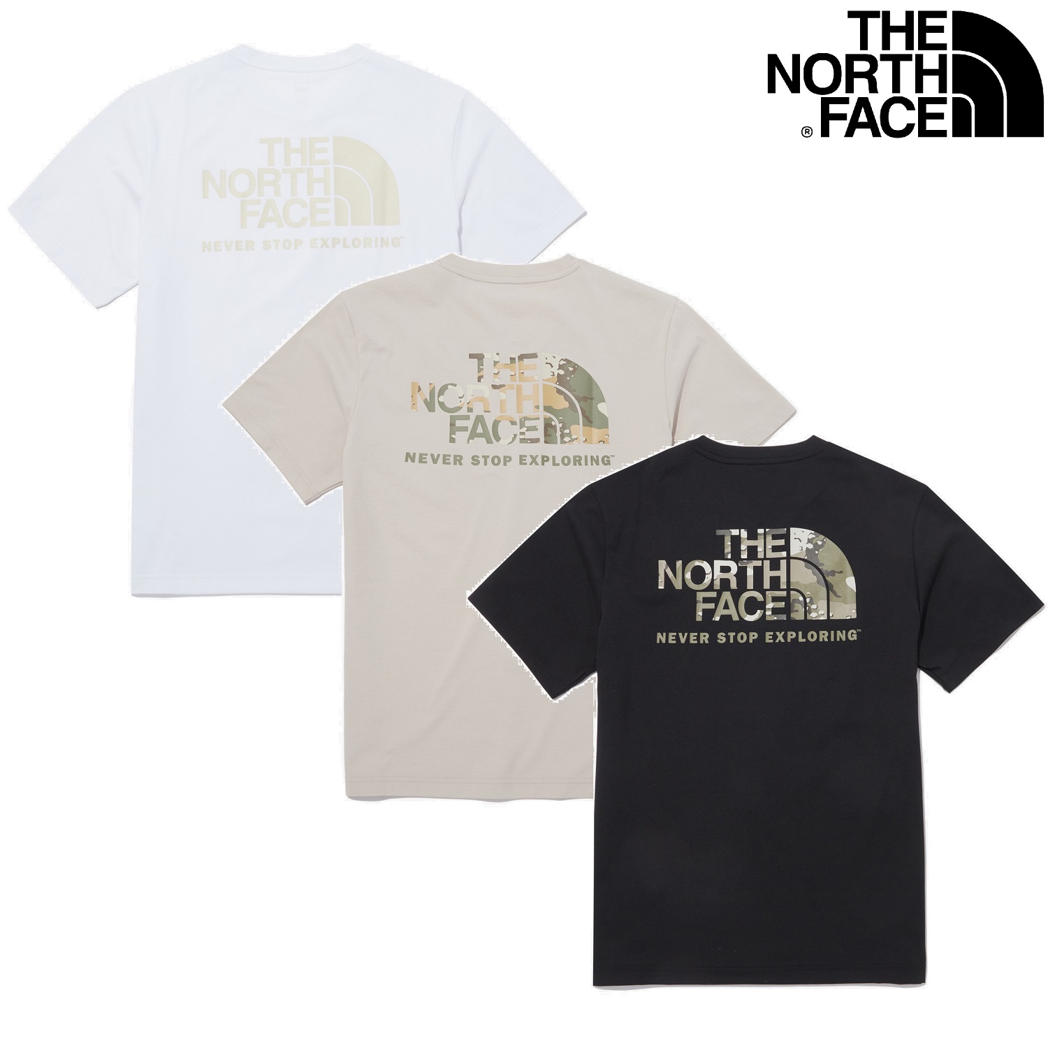 TNF NSE NUPTSE EX S/S R/TEE 4色 Tシャツ 新商品 韓国人気 男女共用 韓国ファッション バンパルティ シャツ 女性服 韓国スタイル 学生ファッション 肝節期