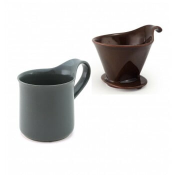 ZERO JAPAN（ゼロジャパン） ドリッパー＆カフェマグセット ドリッパートレイ付 DMZ-16 CBR/SGY