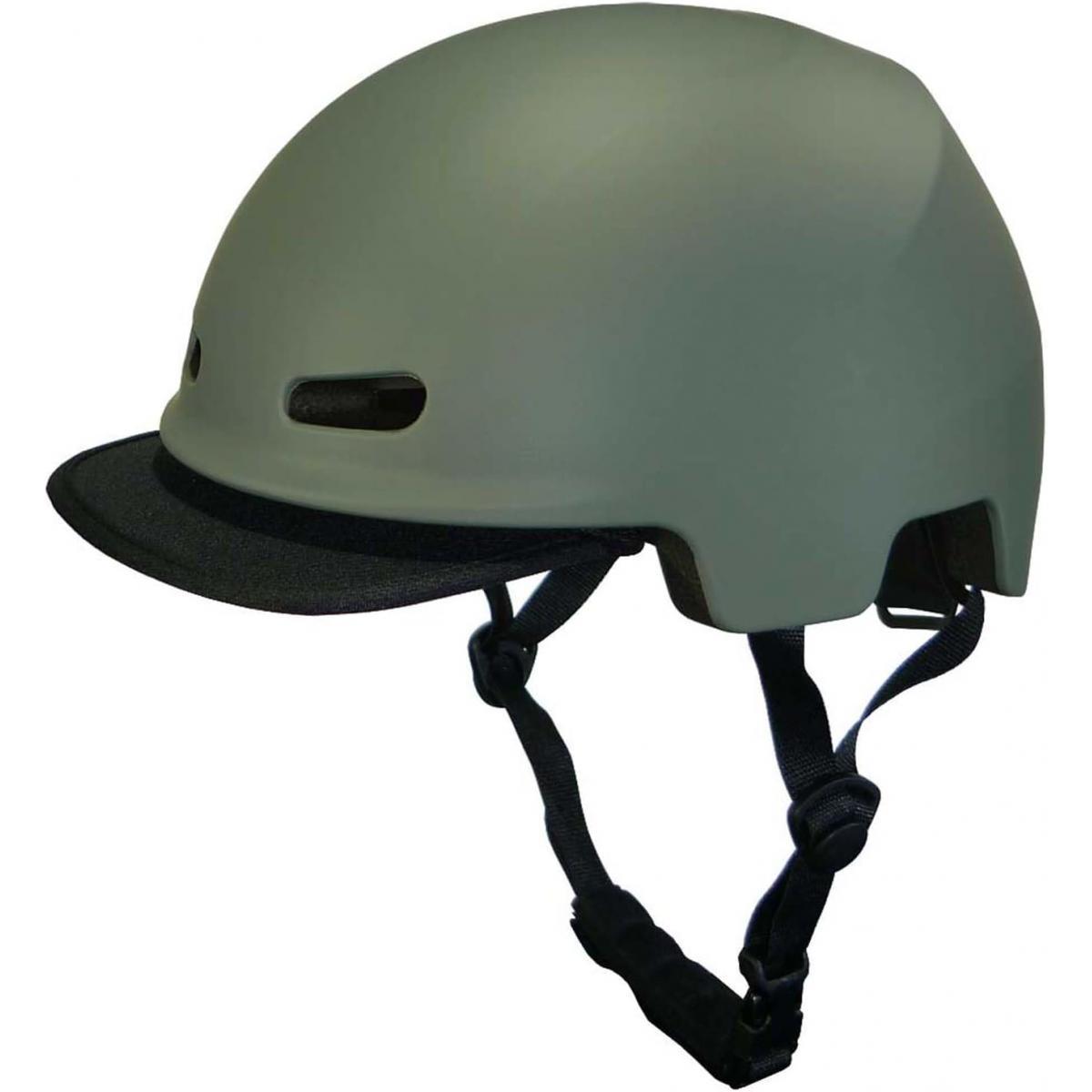 キャプテンスタッグ 自転車 ヘルメット Cabeza カベサ L マットオリーブ Y-6495 SG基準適合 バイザー付 ソフトシェル アジアンフィット