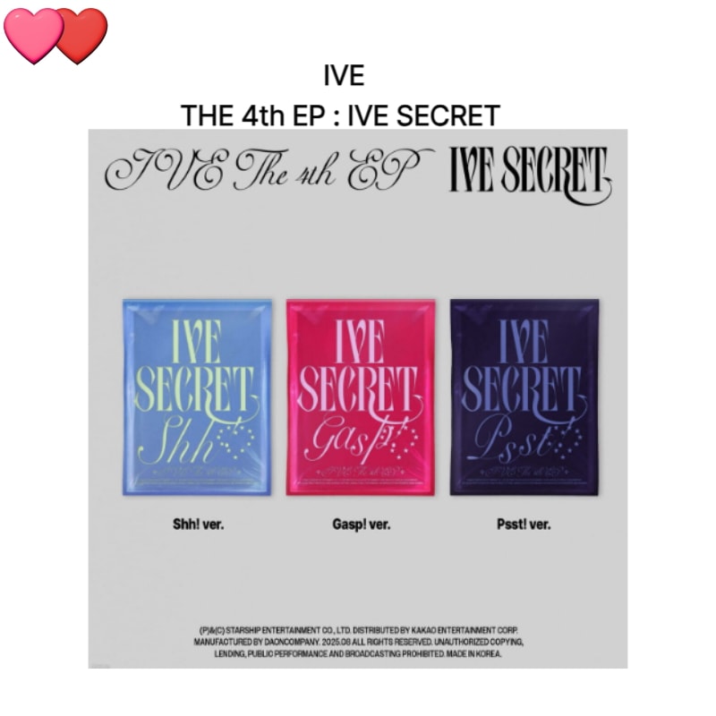 THE 4th EP : IVE SECRET 3点セット チャート反映
