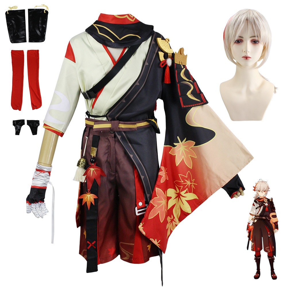 元神稲妻城楓元万葉cos服セットアニメゲーム服同モデルコスプレ衣装男