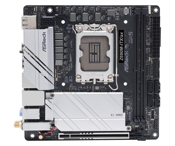 ASRock Z690M-ITX/ax LGA 1700 Intel Z690 SATA 6Gb/s DDR4 Mini ITX Intel Motherboard
