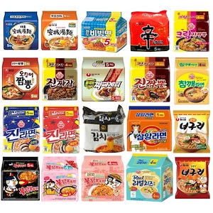 好きなように選んで食べる韓国 ラーメン 袋 3パック パッケージの盛り合わせ 様々な選択が