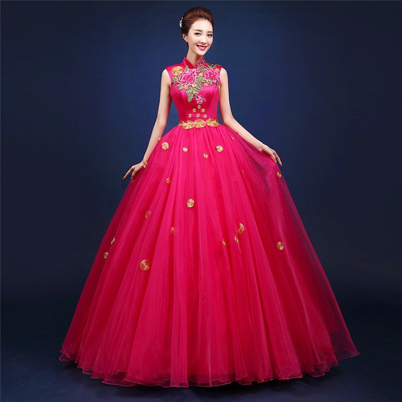 カラードレス ウェディングドレス ロング 二次会ドレス パーティードレス ロングドレス 花嫁ドレス 大きいサイズ 結婚式