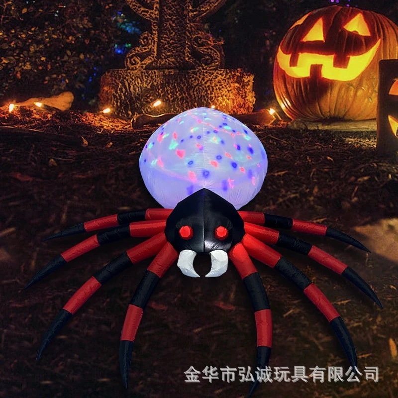 アマゾンはハロウィンパンプキン2.4mスパイダーインフレータブル面白いハロウィーンデコレーションゴーストフェスティバルインフレータブルインフレータブルを専門としています