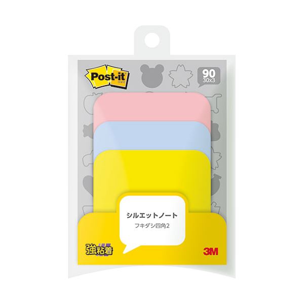 (10個セット) 3M Post-it ポストイット シルエットノート 強粘着 フキダシ四角2 3M-SSS-FKS2X10