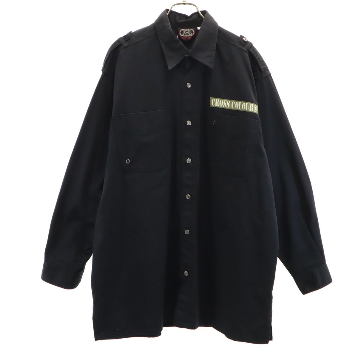 長袖 ワークシャツ L ブラック メンズ 古着 6,760円