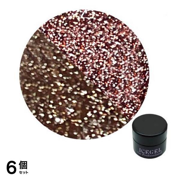 ICEGEL(アイスジェル) A BLACK オンオフジェル 1206 フラッシュ シールブラウン 3g 6個セット