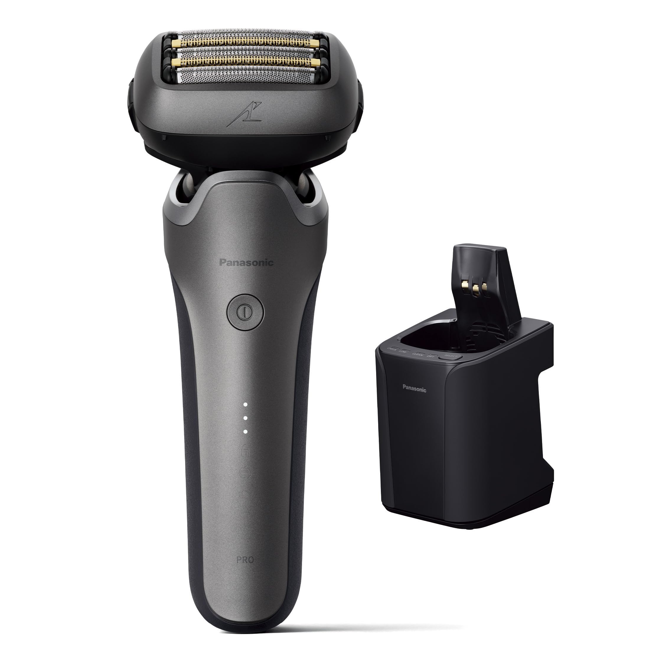 パナソニック メンズ シェーバー ラムダッシュ PRO 5枚刃 電動 髭剃り メンズ ラムダッシュAI 全自動洗浄充電器 ES-L570W-S シルバー