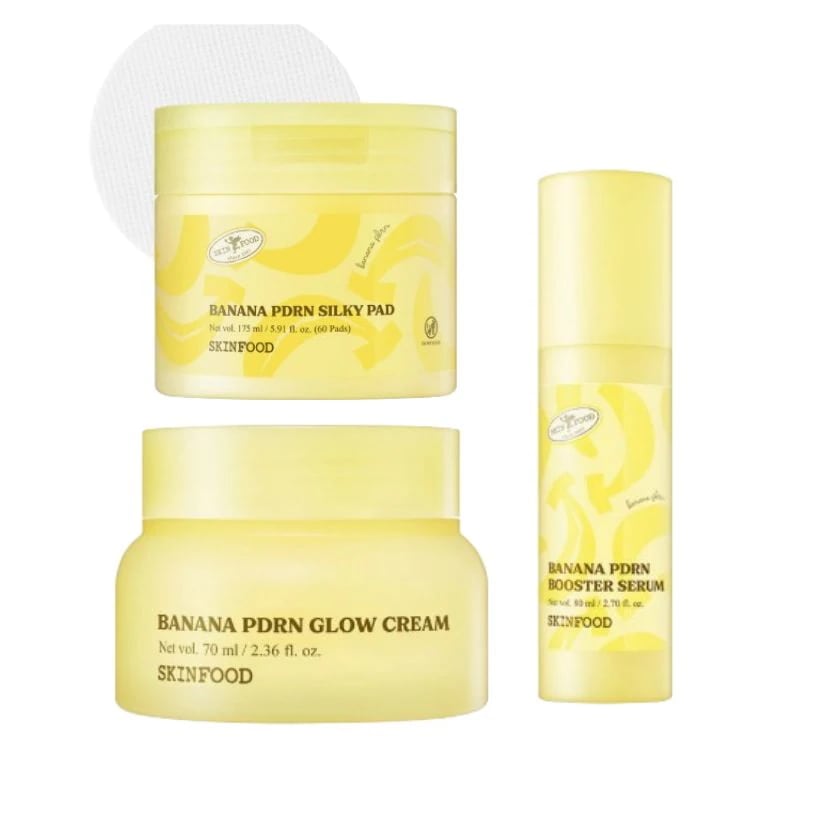 (3種セット)バナナ PDRN シルキーパッド 60枚+ブースター セラム 80ml+クリーム 70ml美容液