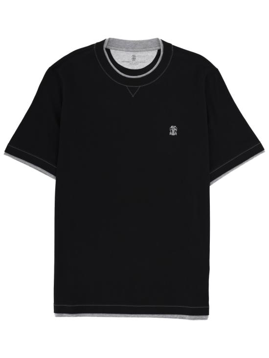 BRUNELLO CUCINELLI Men T-Shirts M0B137451G CCB75 BLACK