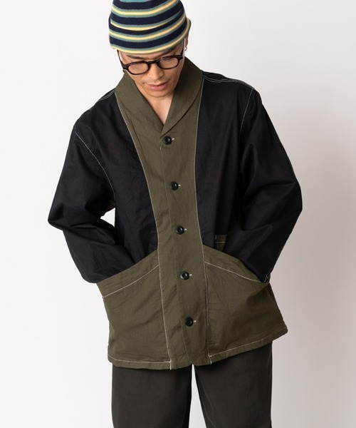 カバーオール ストレッチヘリンボーンモンスターポケットカバーオール メンズ レディース