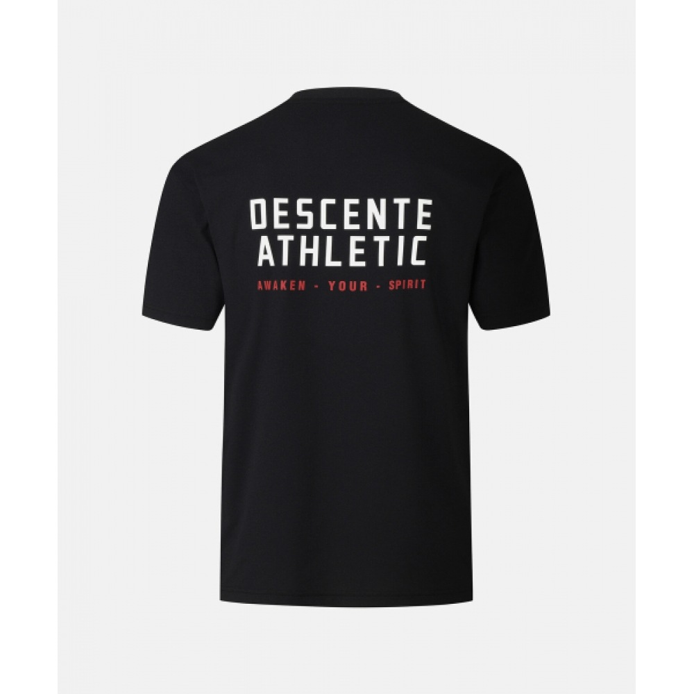DESCENTE メンズバックグラフィックオーバーフィットショートスリーブ T シャツブラック SR321TTS74