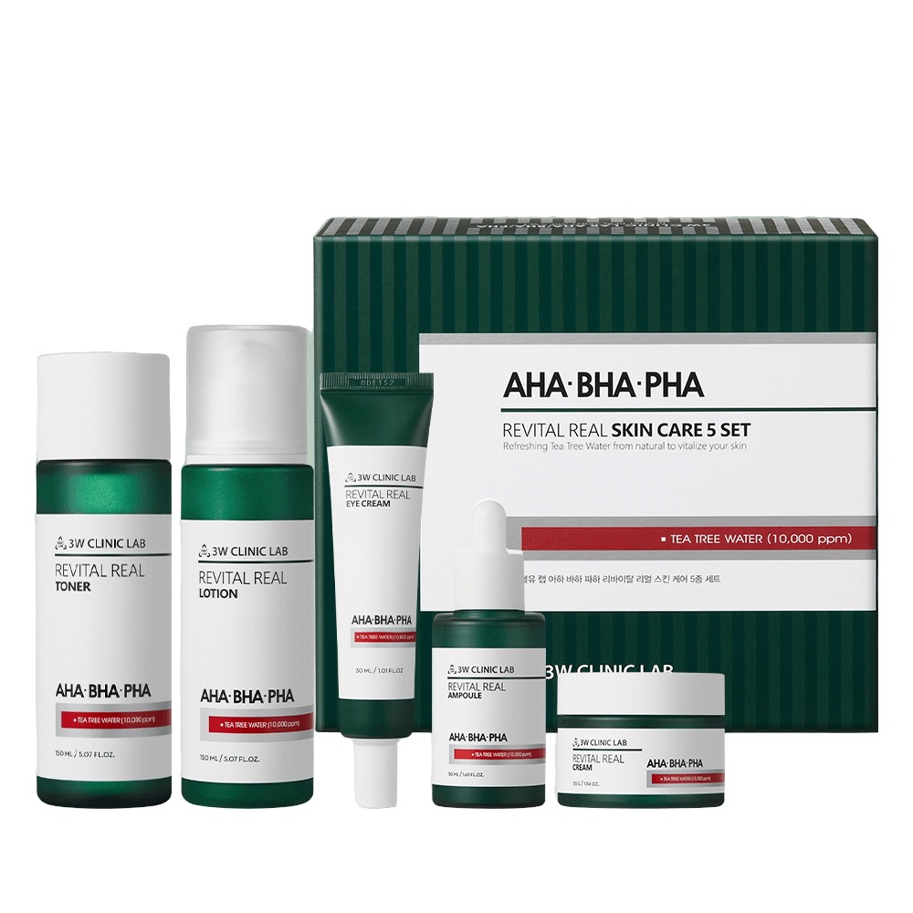 3Wクリニックラップ 3HA 青少年 大人 粟にきび ニキビ スキン ローション 基礎化粧品セット 5種