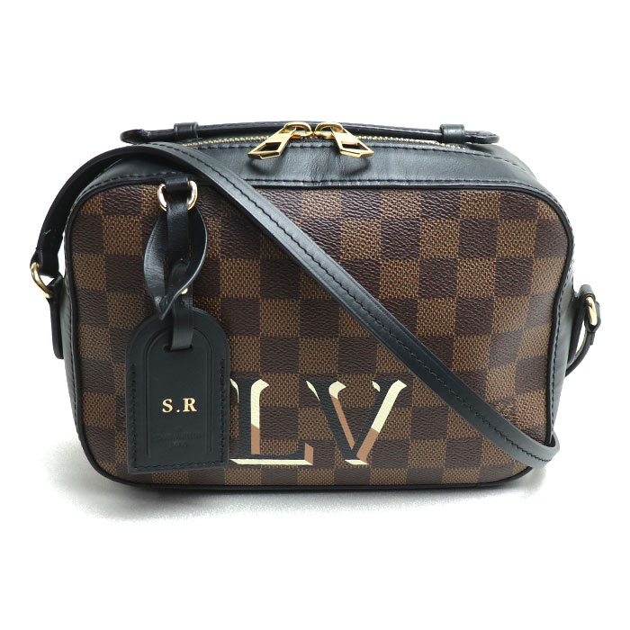 LOUIS VUITTON ルイ・ヴィトン サンタモニカ 2Wayショルダーバッグ ダミエ ブラウン ブラック N40189 CA2109 レディース 中古