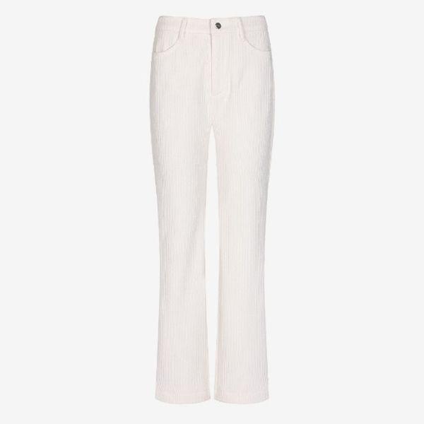 女性用コールデンパンツ コーデュロイ ニュー ブーツカット アイボリー YO4W0187 I_P414798905