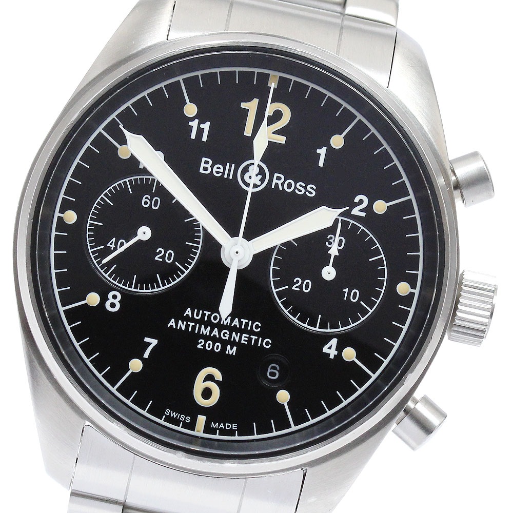 ベル＆ロス Bell＆Ross 126.S ヴィンテージ126 デイト クロノグラフ 自動巻き メンズ _879970【中古】