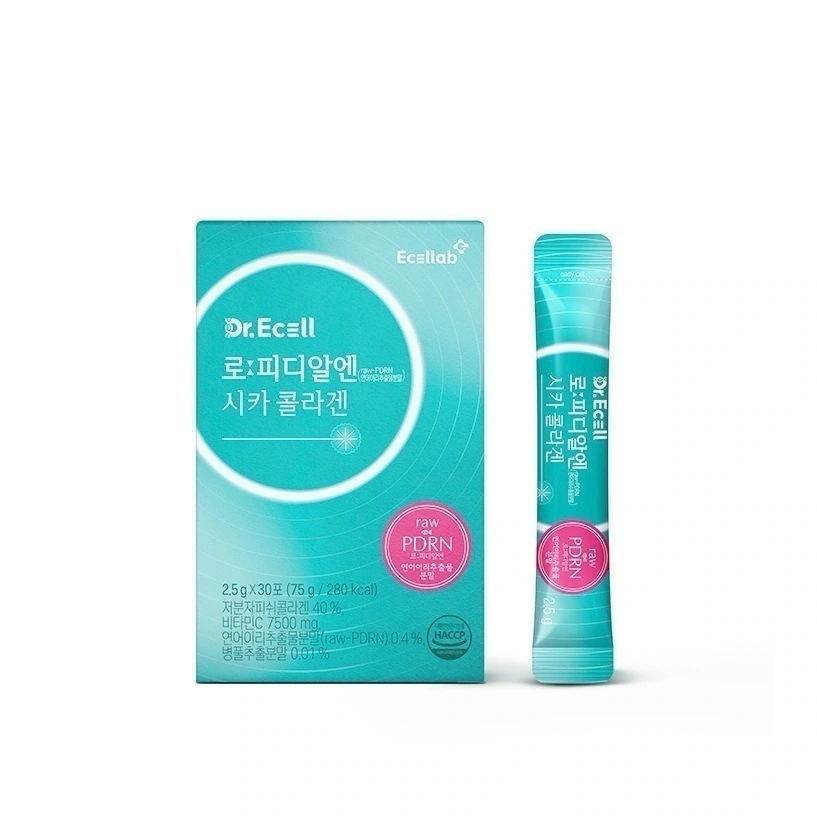 DR. Ecell 高含量 PDRN 食べるサーモン注射 raw-PDRN シカコラーゲン 低分子フィッシュスティック 1箱（2.5g X 30包 1ヶ月分）