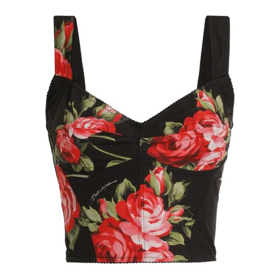 DOLCE & GABBANA Women Tops F7BB1T HS5UT HN5ZN BLACK RED