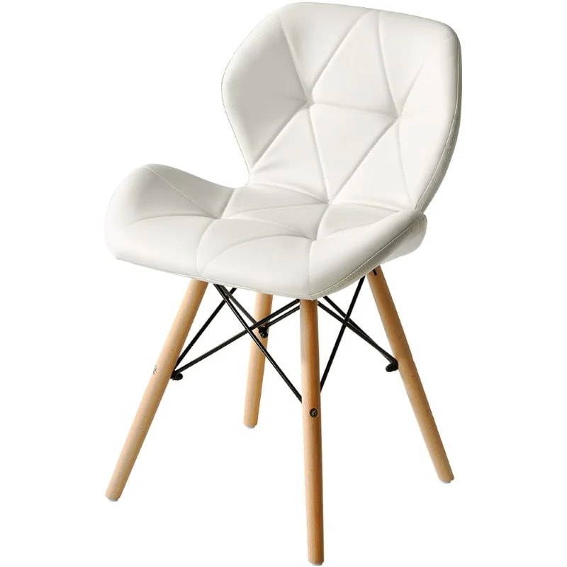 【本日限り激安SALE】【単品１脚】ダイニングチェア椅子コンパクトPUレザー座面木脚イームズチェアレーダーチェアおしゃれ組立簡単蝶々チェア北欧PUイステレワーク在宅ワーク耐荷重100kg
