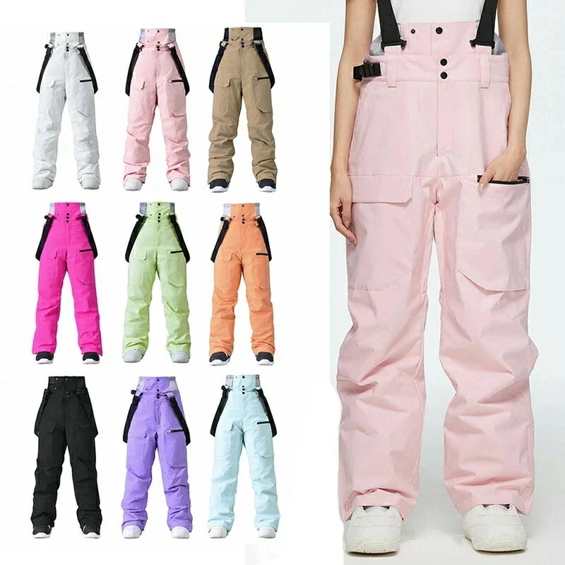 全品対象クーポン配布中！ スノボパンツ スノーボードウェア ビブパンツ 単品 スキーウェア スノボウェア レディース メンズ ボトムス ゆったり ズボン スノーボードパンツ