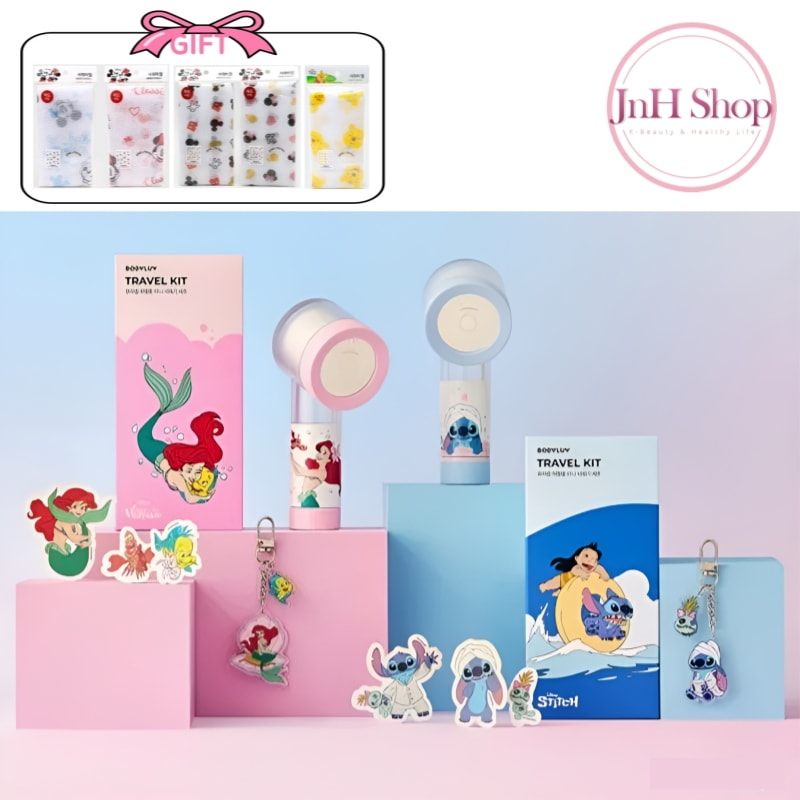 ピュアサム 旅行用シャワーキーリングステッカーセット ディズニー エディション ステッチ/人魚姫2colors /限定販売