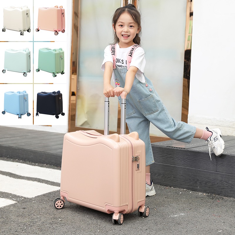 ツケース 機内持ち込み 軽量 子供が乗れる 軽量 静音 TSAロック 大容量 猫耳のデザインは可愛い