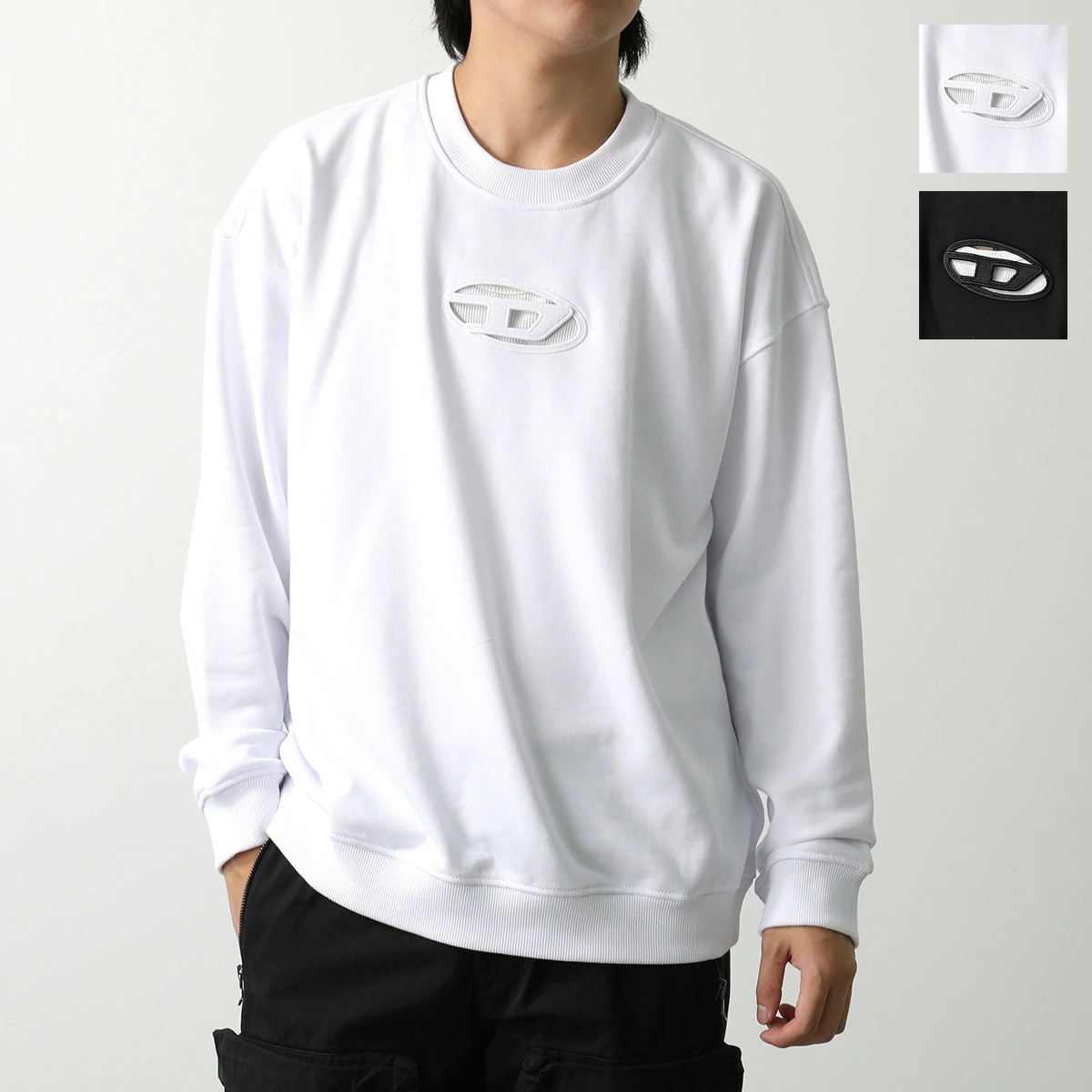 DIESEL ディーゼル トレーナー S-BOXT-OD A15378 0GRAC メンズ クルーネック スウェット オーバルD ロゴ カラー2色