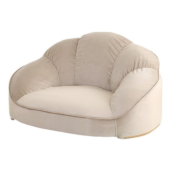 ホームテイスト SH-07-OKCBS-1 大人かわいいインテリア ローソファ1人掛け Chammy -チャミー- ベージュ メーカー直送