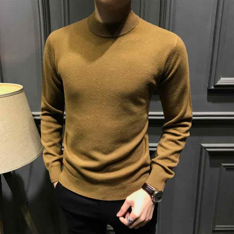 メンズ ファッション 服 男性用 オシャレ シンプル 大人 かっこいい 大きいサイズ ストリート 紳士服 100 ウール セーター ハーフ タートルネックセーター 長袖 セーター スリムフィット イン 7,961円