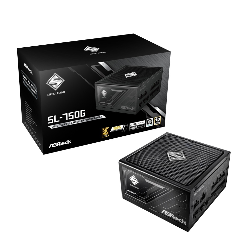 ASRock(アスロック) ATX 3.1対応 電源ユニット ASRock Steel Legend 750w(ブラック) SL750G