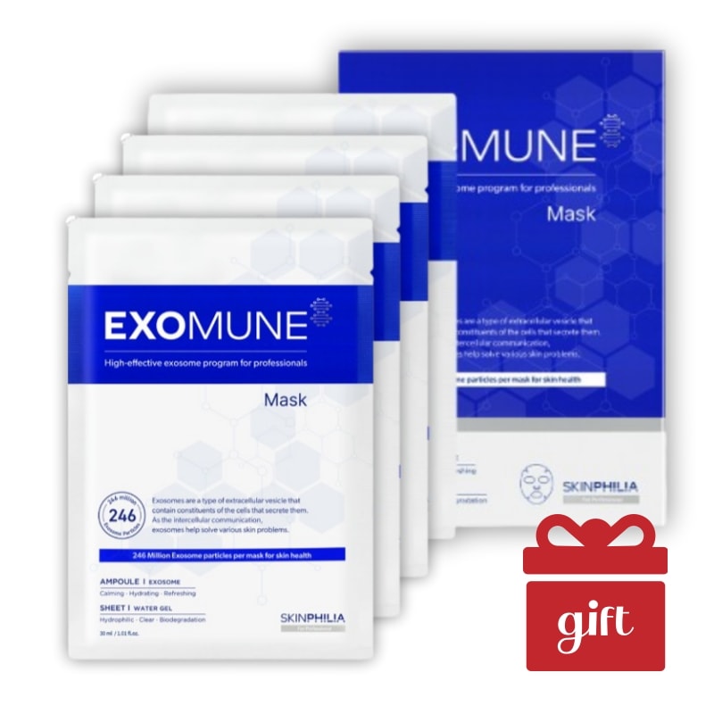 【集中ケアシート】スキンフィリア エクソミュン マスク 30ml×4枚 エクソソーム・PDRN・ペプチド 保湿・ハリ・透明感ケア EXOMUNE MASK 4,800円
