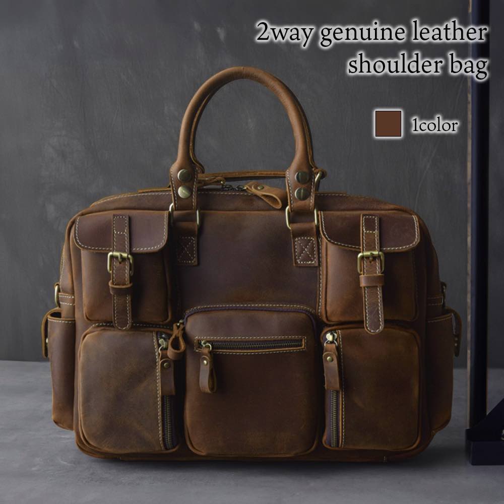 ビジネスバッグ メンズ 2way本革ショルダーバッグ 50代 ビジネス ショルダーバッグ レザー 革 ノートPC 小さい 春 大容量 通学 15インチ ブリーフケース おしゃれ 軽量 秋 A4 黒 3