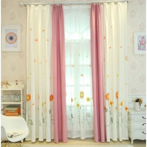 カーテン レースカーテン 花柄 カラフル 可愛い オーダーカーテン 安い UVカット おしゃれ 安い 向日葵 子供部屋 幅60cm150cm 丈60cm260cmおすすめ商品