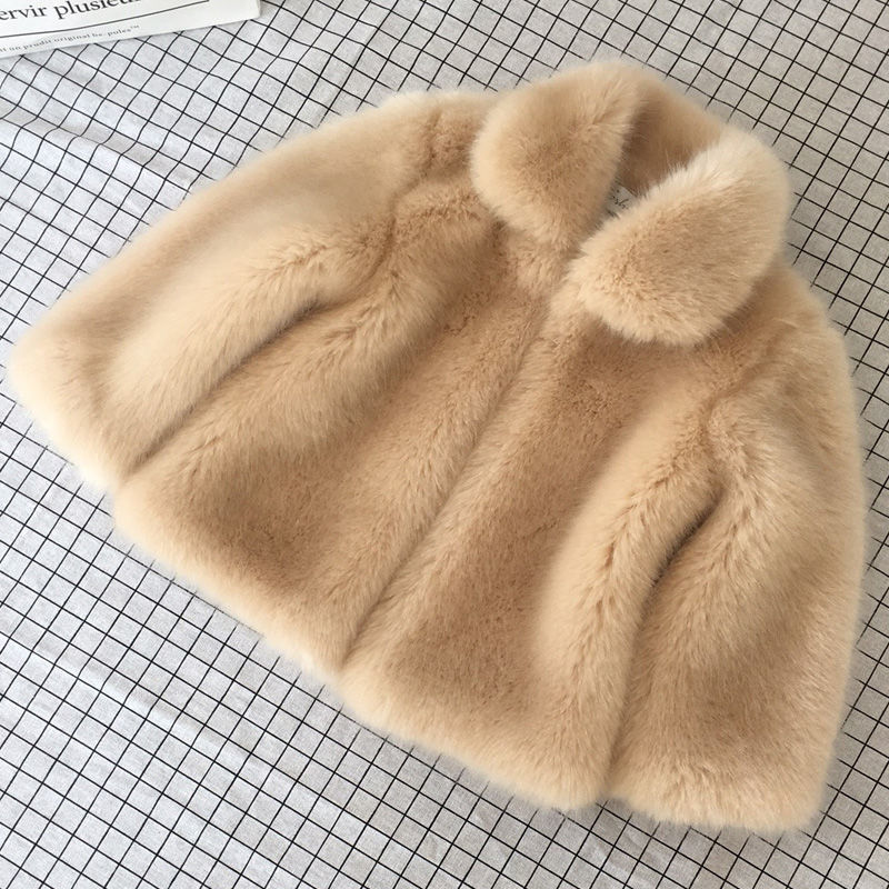 新作児童厚手ウォーム丸ネックスクエアネックおしゃれボアアウター秋冬アウタートップス