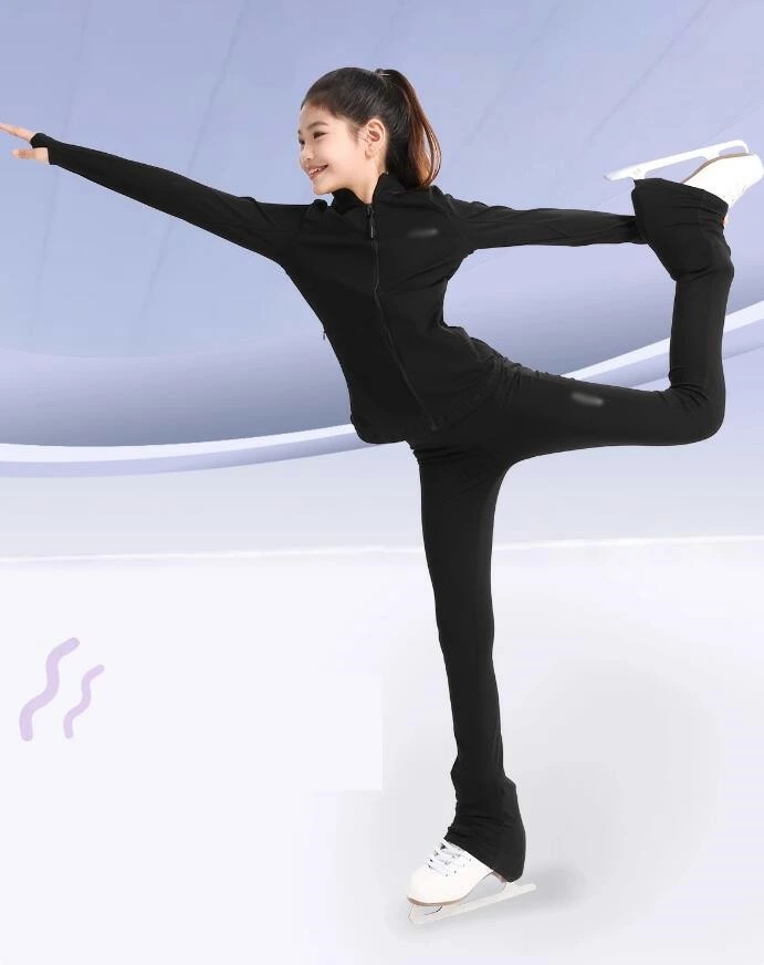 フィギュアスケート 衣装 スケートウエア ヨガ アイスフィギュアスケート 女子 アイススケート ジャケット ズボン 2点セット ストレッチ 競技 ステージ 美しい　フィギュアスケート 衣装