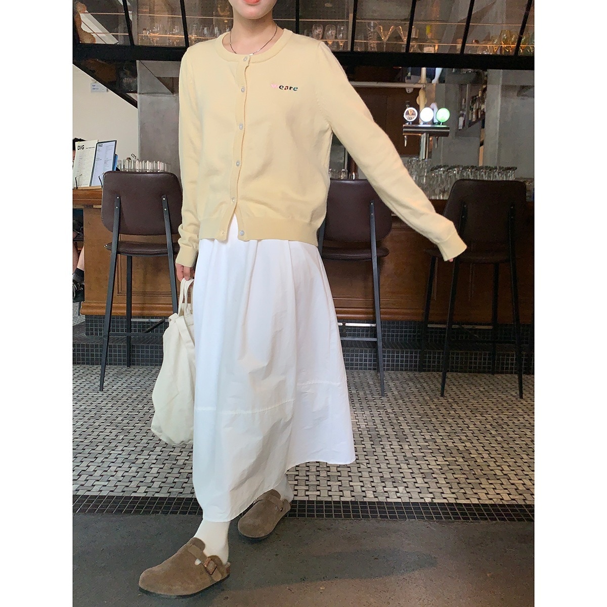 女性用着痩せゆったりハイウエストaラインスカート 2024秋韓国風スカート