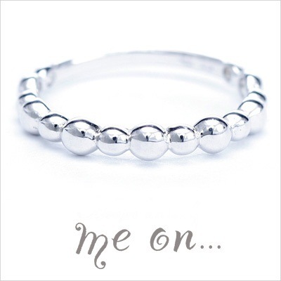 me on...コロコロとした可愛さ Angels candy K10ホワイトゴールドキャンディボールリング お届けまで２３週間程度 指先をスマートに飾るなら