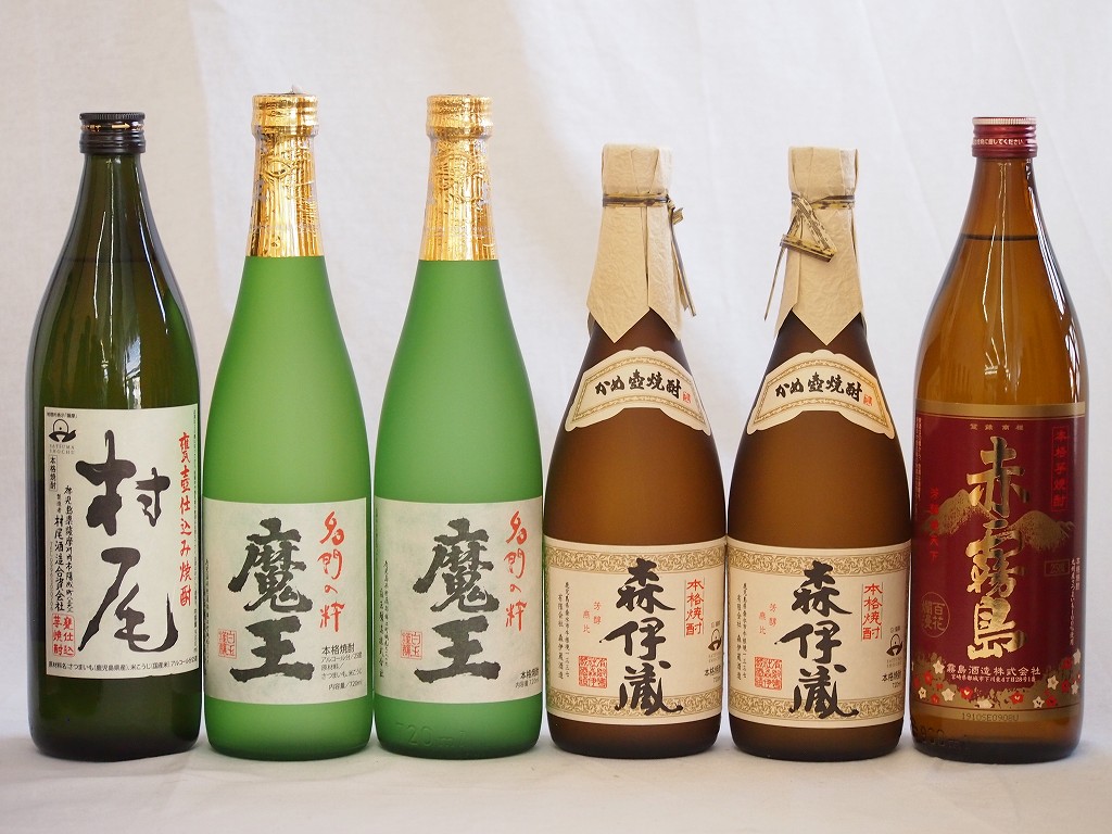 プレミアムな芋焼酎飲み比べ6本セット(森伊蔵720ml2本 魔王720ml2本 村尾900ml 47,988円