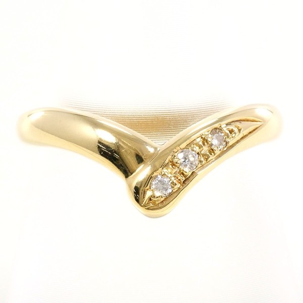 K9YG リング 指輪 11号 ダイヤ 0.04 総重量約1.7g ジュエリー 中古
