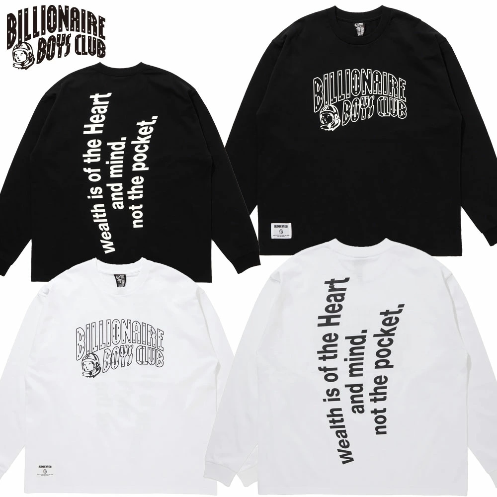 【BILLIONAIRE BOYS CLUB / ビリオネアボーイズクラブ】Tシャツ 長袖 ロンT /COTTON LS T-SHIRT ARCH LOGO BBCJP243T013BBC