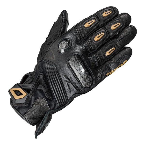 ラプター レザーグローブ ブラック/ゴールド XLサイズ オールシーズン タッチパネル RST441BK03XL