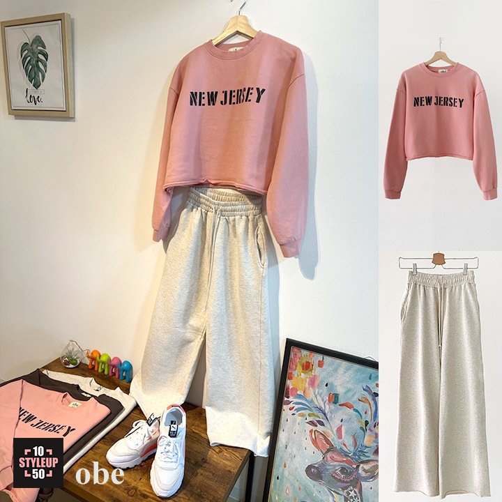 【セットアップ】韓国ファッションブランド「Obe」スウェットボトムス2点セットor3点セット