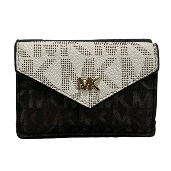 マイケル・コース ジェットセット マルチカラー コンパクトウォレット 3つ折り財布 【中古】