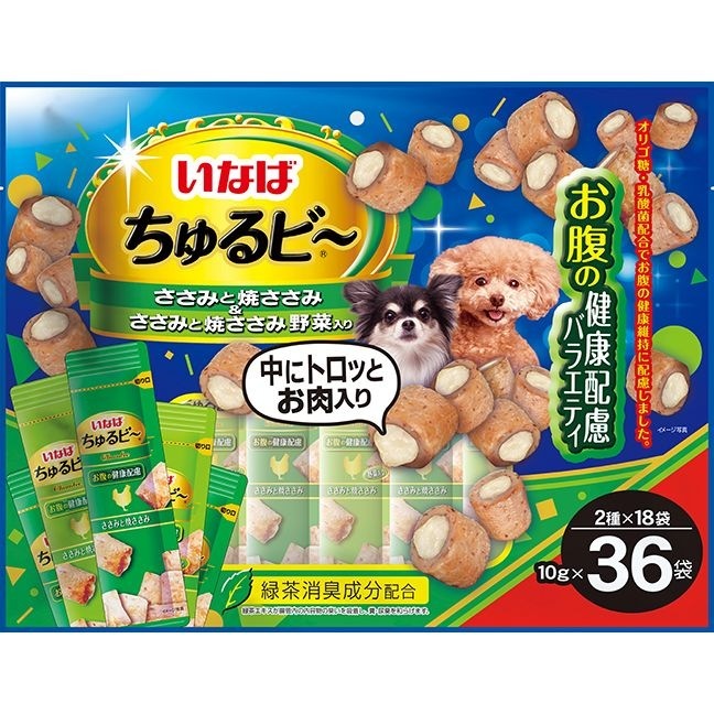 （まとめ買い）ちゅるビ お腹の健康配慮バラエティ 10gx36袋 犬用おやつ [x3]