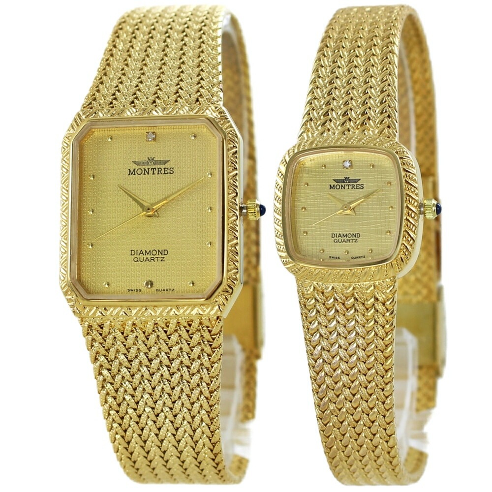 モントレス ペアウォッチ ペア腕時計 ダイヤ ダイアモンド 金 時計 腕時計 手表 ペア 大人 カップル お揃い プレゼント 両親 夫婦 誕生日 結婚式 結婚記念日 プレゼント おしゃれ ペアギフト