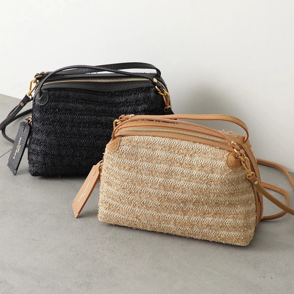 GIANNI CHIARINI ジャンニキアリーニ ショルダーバッグ ALIFA M アリファ BS 8788 FROU レディース ハンドバッグ ストロー調 フリンジ