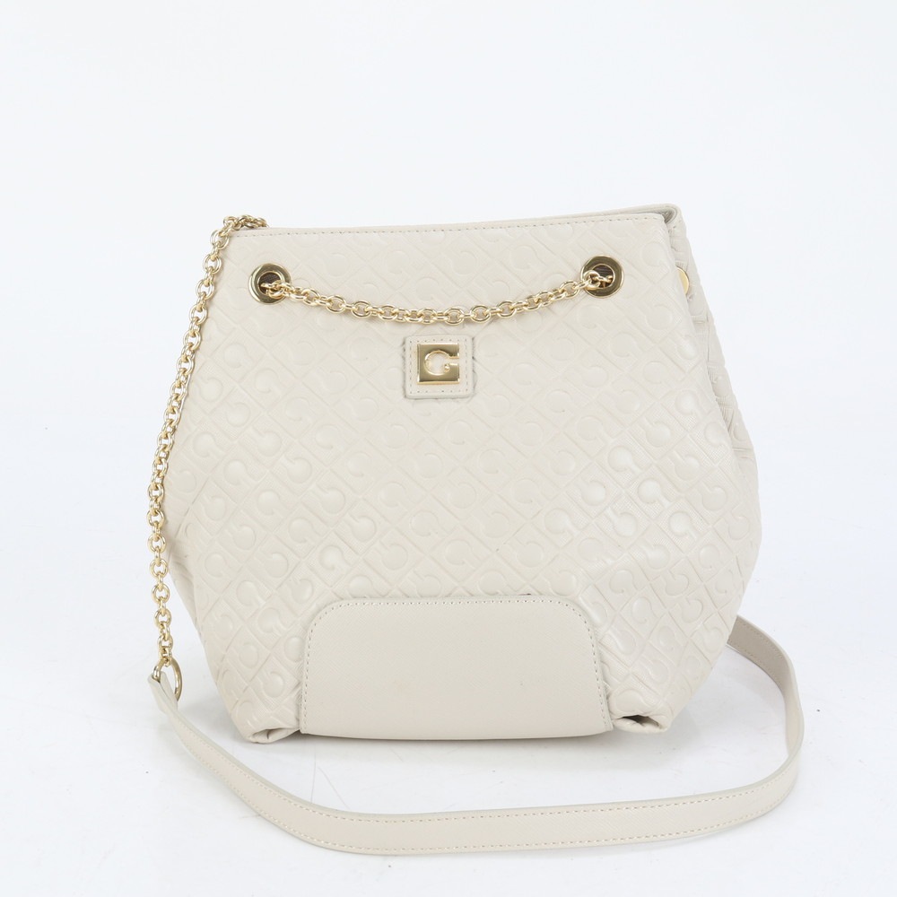 美品 キルティング チェーン レザー ショルダーバッグ 斜め掛け ハンド トート レディース RUE CQ13-1 中古