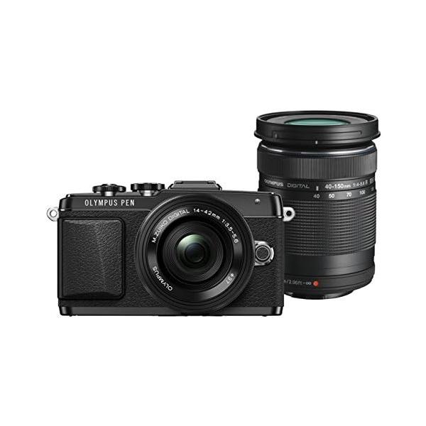 【中古】OLYMPUS PEN E-PL7 EZダブルズームキット ブラック ミラーレス一眼 E-PL7 EZ DZKIT BLK
